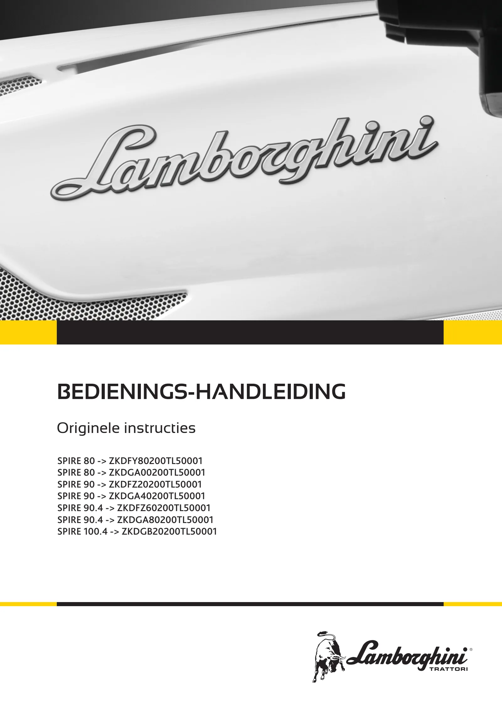 Bedieningshandleiding: SPIRE 80 → ZKDFY80200TL50001