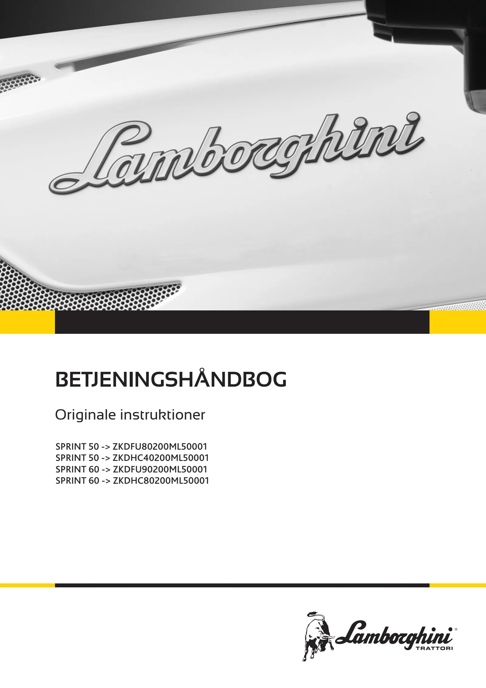 Betjeningshåndbog: SPRINT 50 → ZKDFU80200ML50001