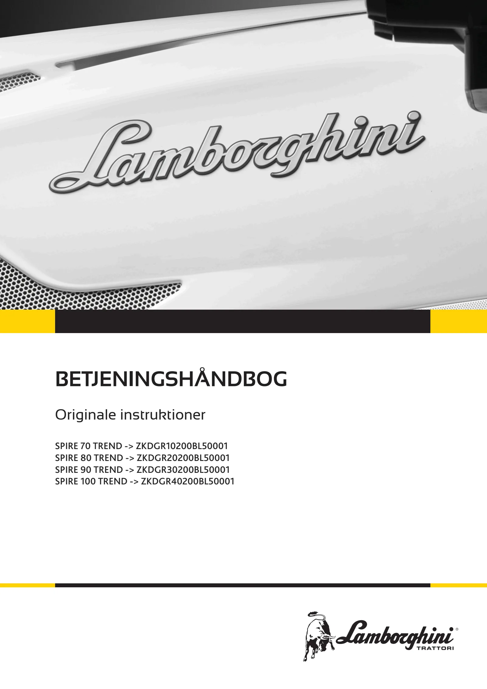 Betjeningshåndbog: SPIRE 70 TREND → ZKDGR10200BL50001