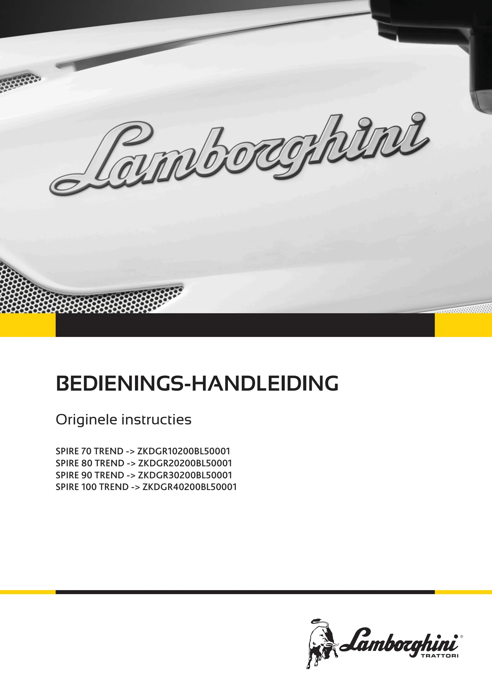 Bedieningshandleiding: SPIRE 70 TREND → ZKDGR10200BL50001