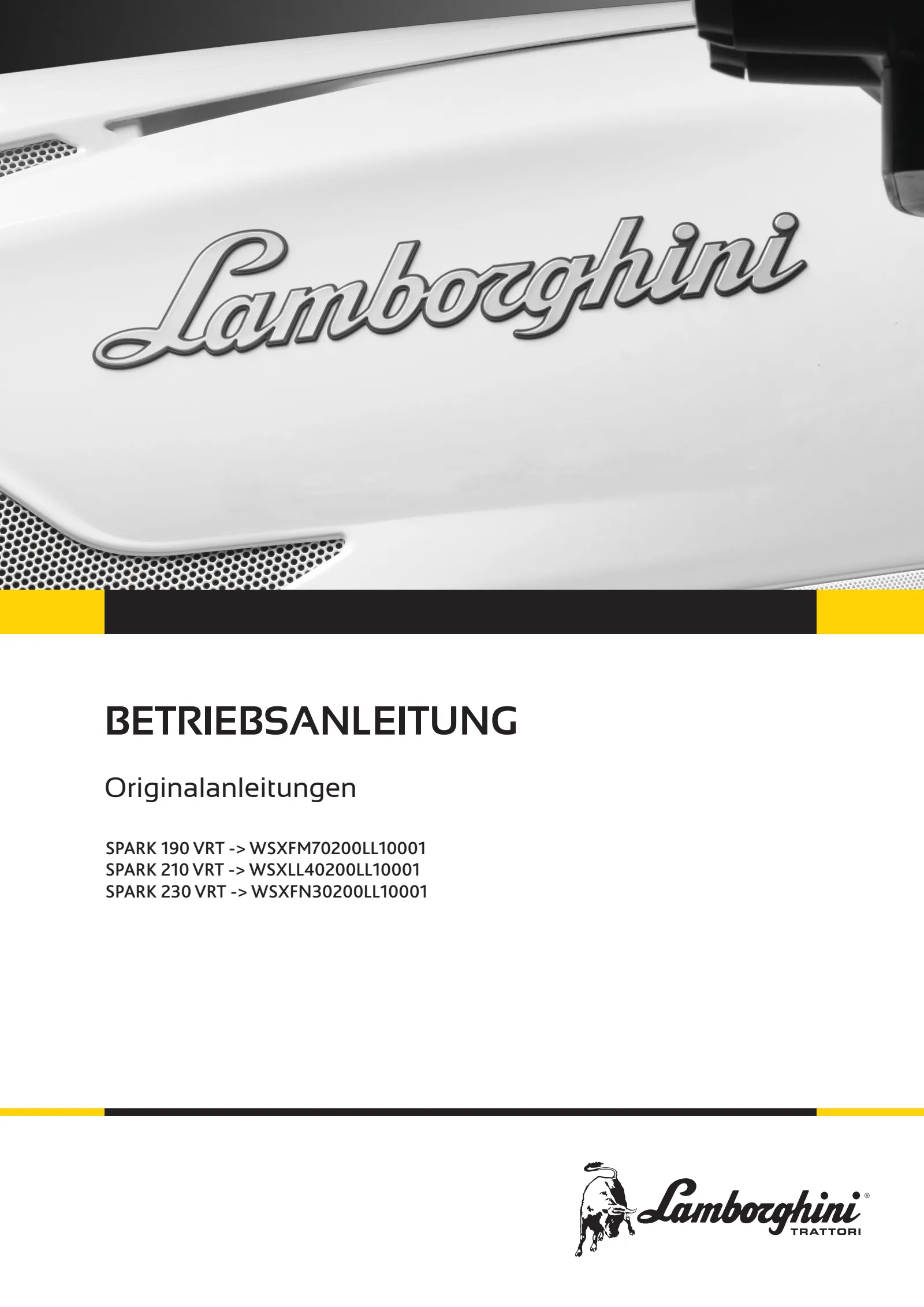 Betriebsanleitung: SPARK 190 VRT → WSXFM70200LL10001