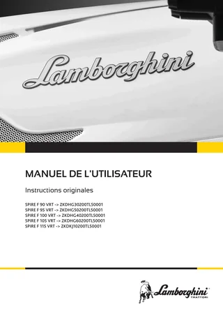 Manuel d'utilisation: SPIRE F 90 VRT → ZKDHG30200TL50001 – manual cover