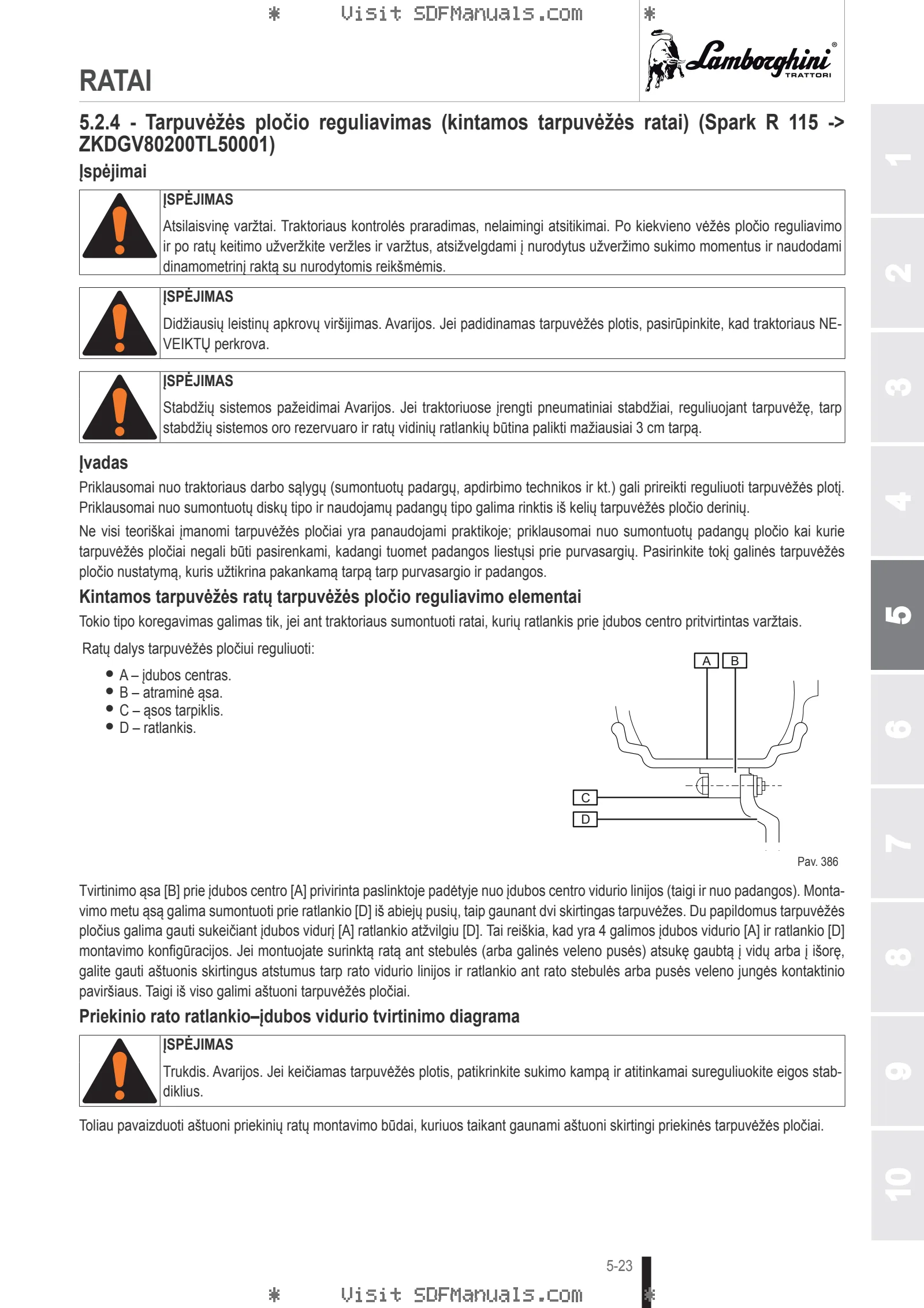 Operatoriaus vadovas: Spark R 115 → ZKDGV80200TL50001 – sample manual page 3