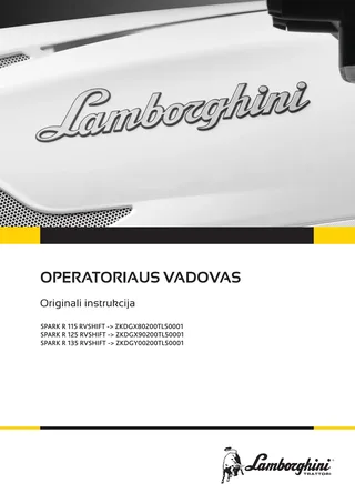 Operatoriaus vadovas: SPARK R 115 RVSHIFT → ZKDGX80200TL50001 – manual cover