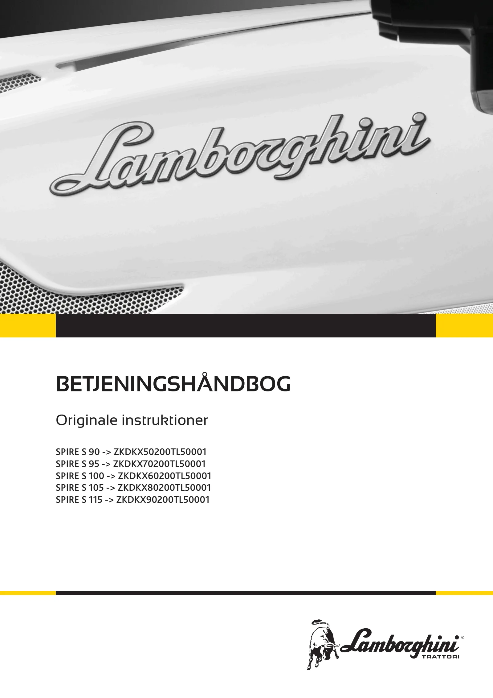 Betjeningshåndbog: SPIRE S 90 → ZKDKX50200TL50001