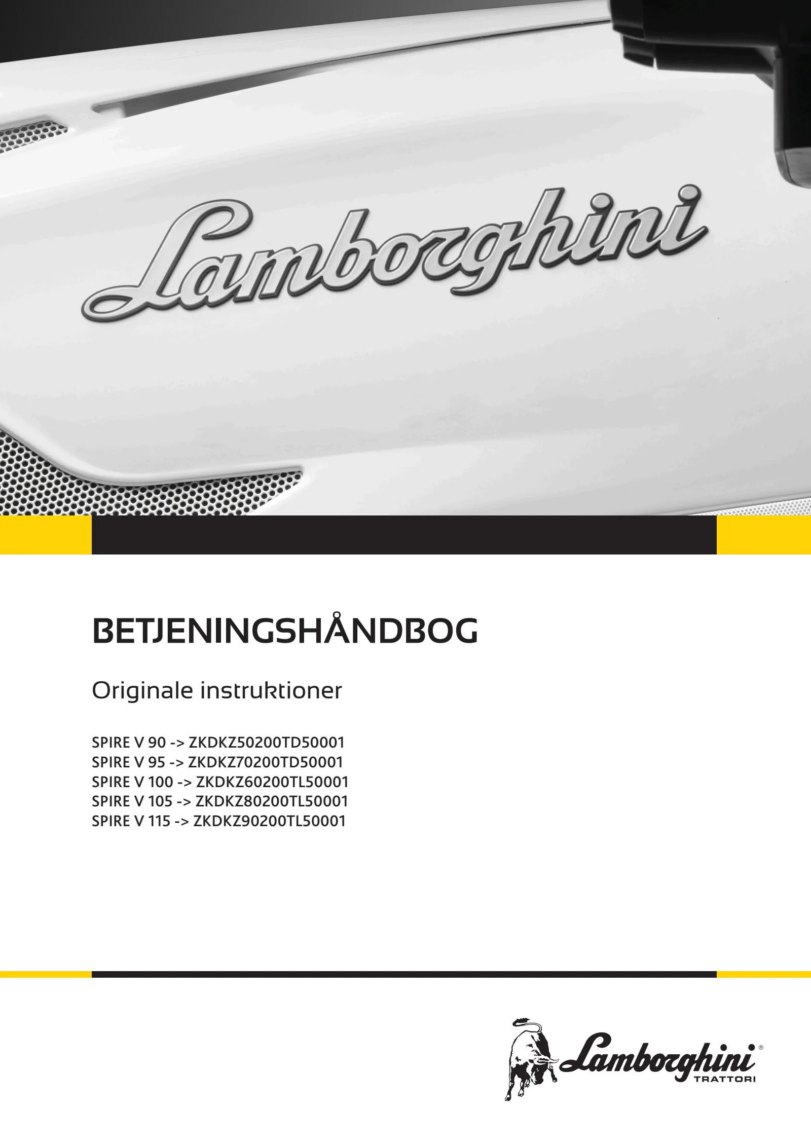 Betjeningshåndbog: SPIRE V 90 → ZKDKZ50200TD50001