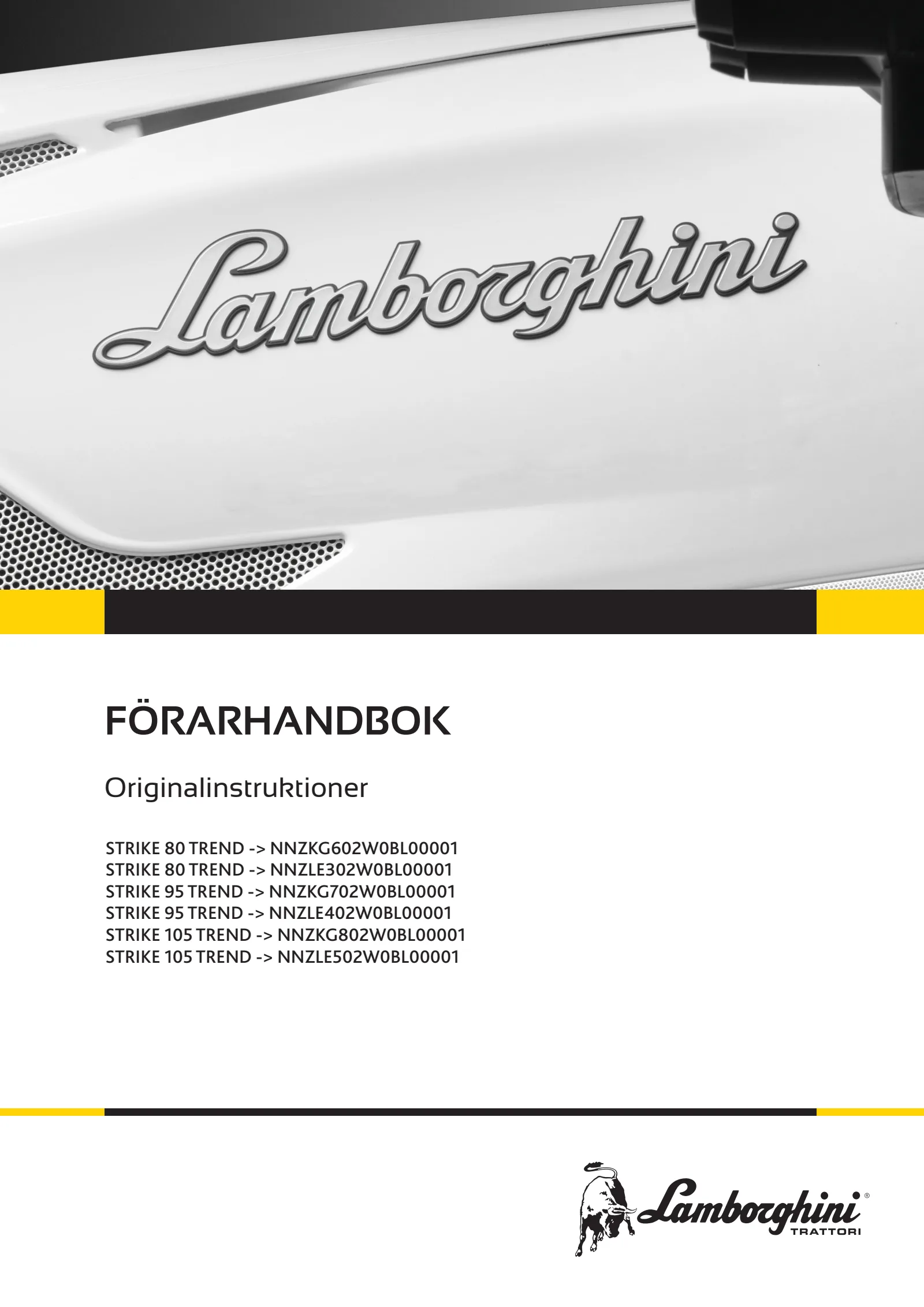 Förarhandbok: STRIKE 80 TREND → NNZKG602W0BL00001