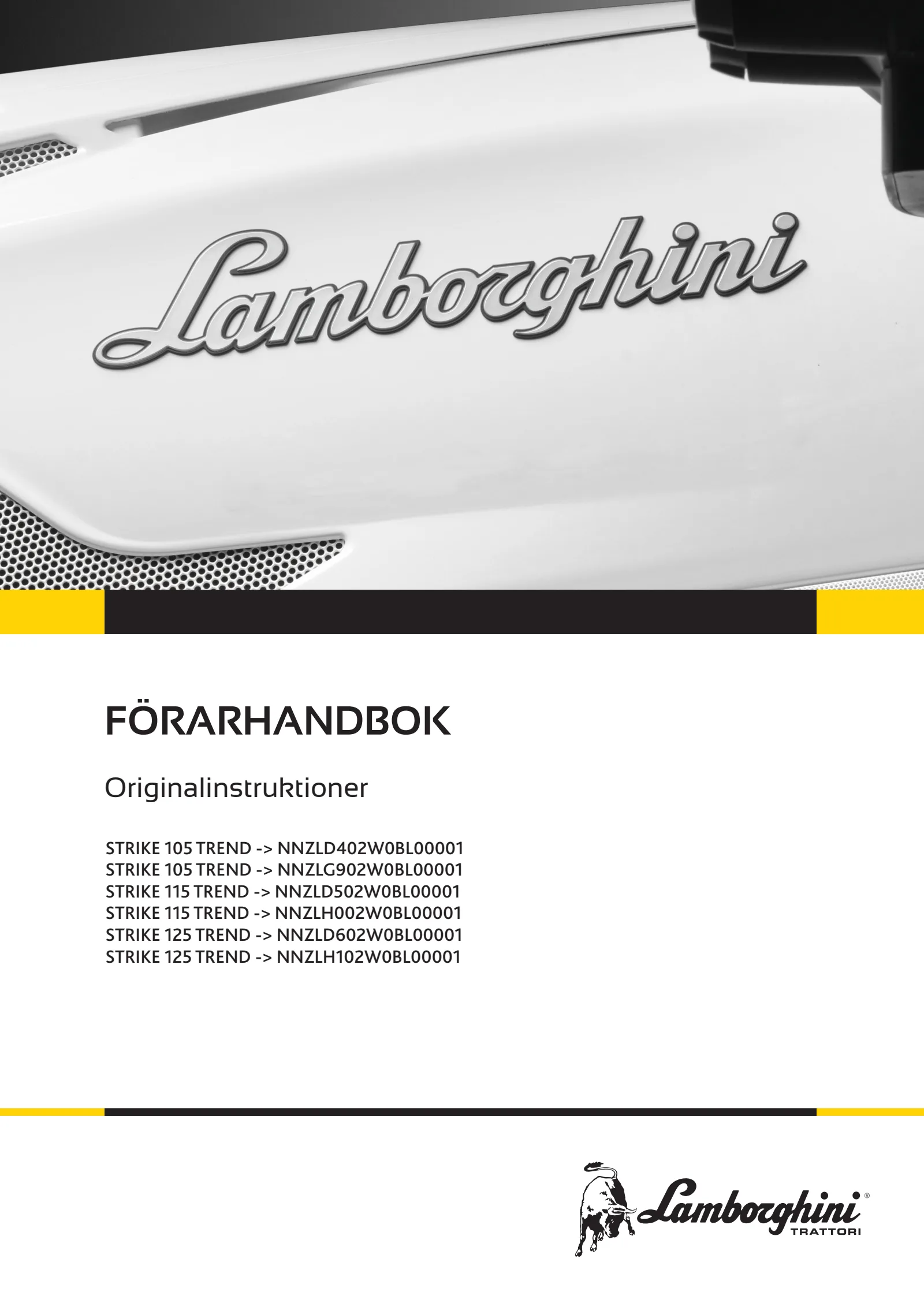 Förarhandbok: STRIKE 105 TREND → NNZLD402W0BL00001