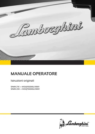 Manuale operatore: SPARK 210 → WSXJP20200LL10001 – manual cover