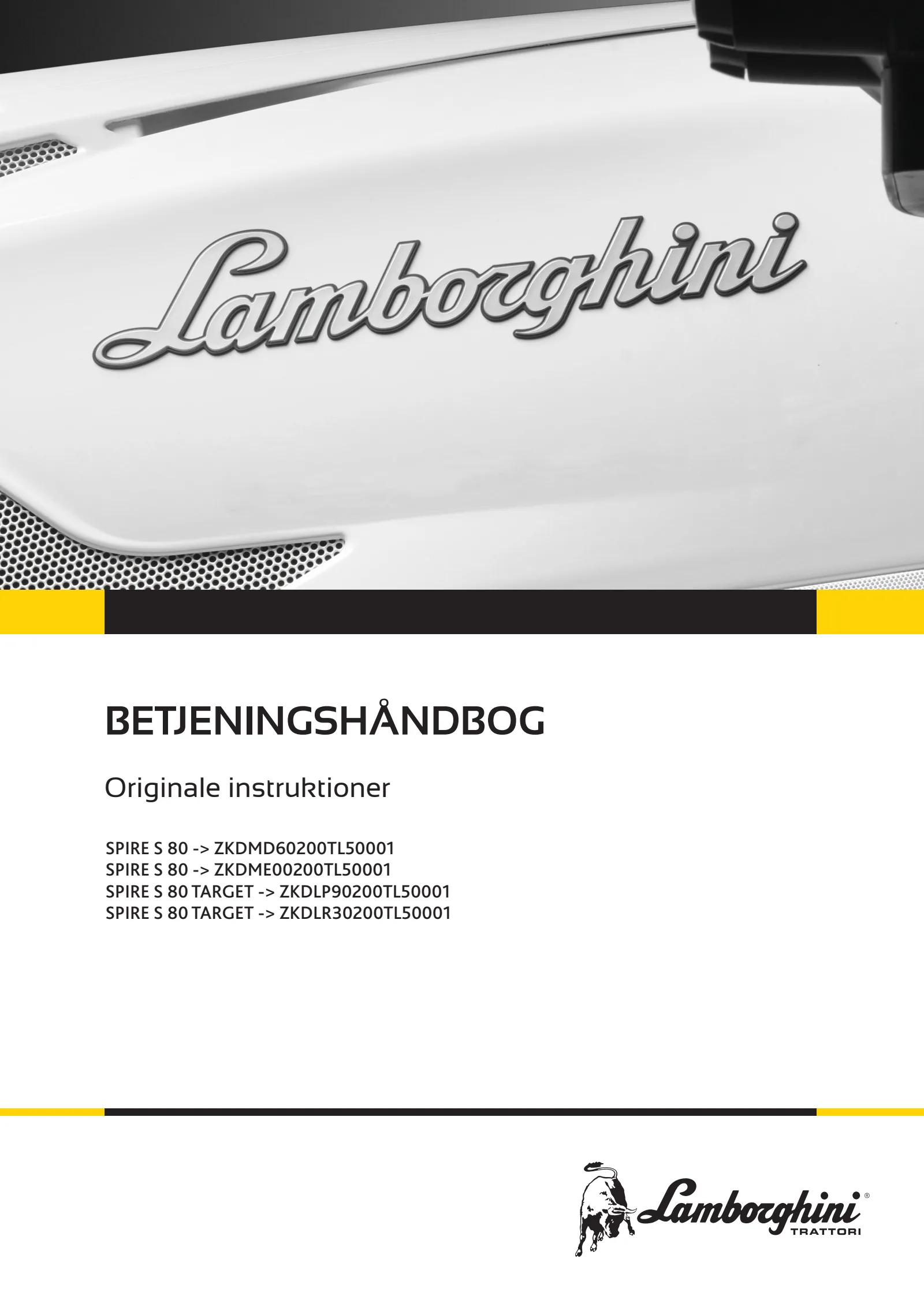 Betjeningshåndbog: SPIRE S 80 → ZKDMD60200TL50001