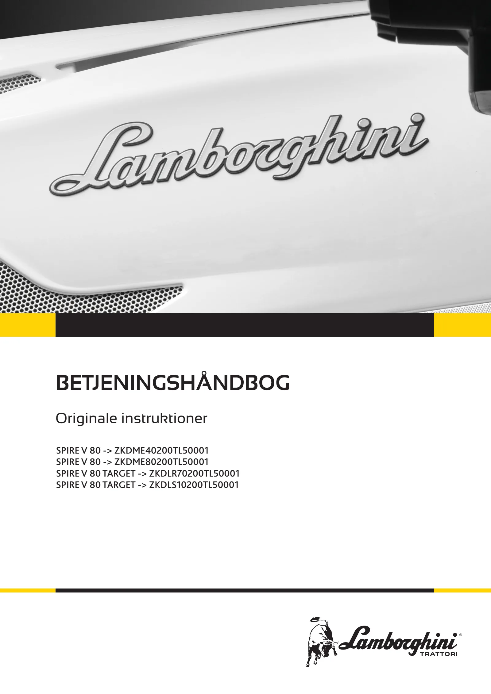Betjeningshåndbog: SPIRE V 80 → ZKDME40200TL50001