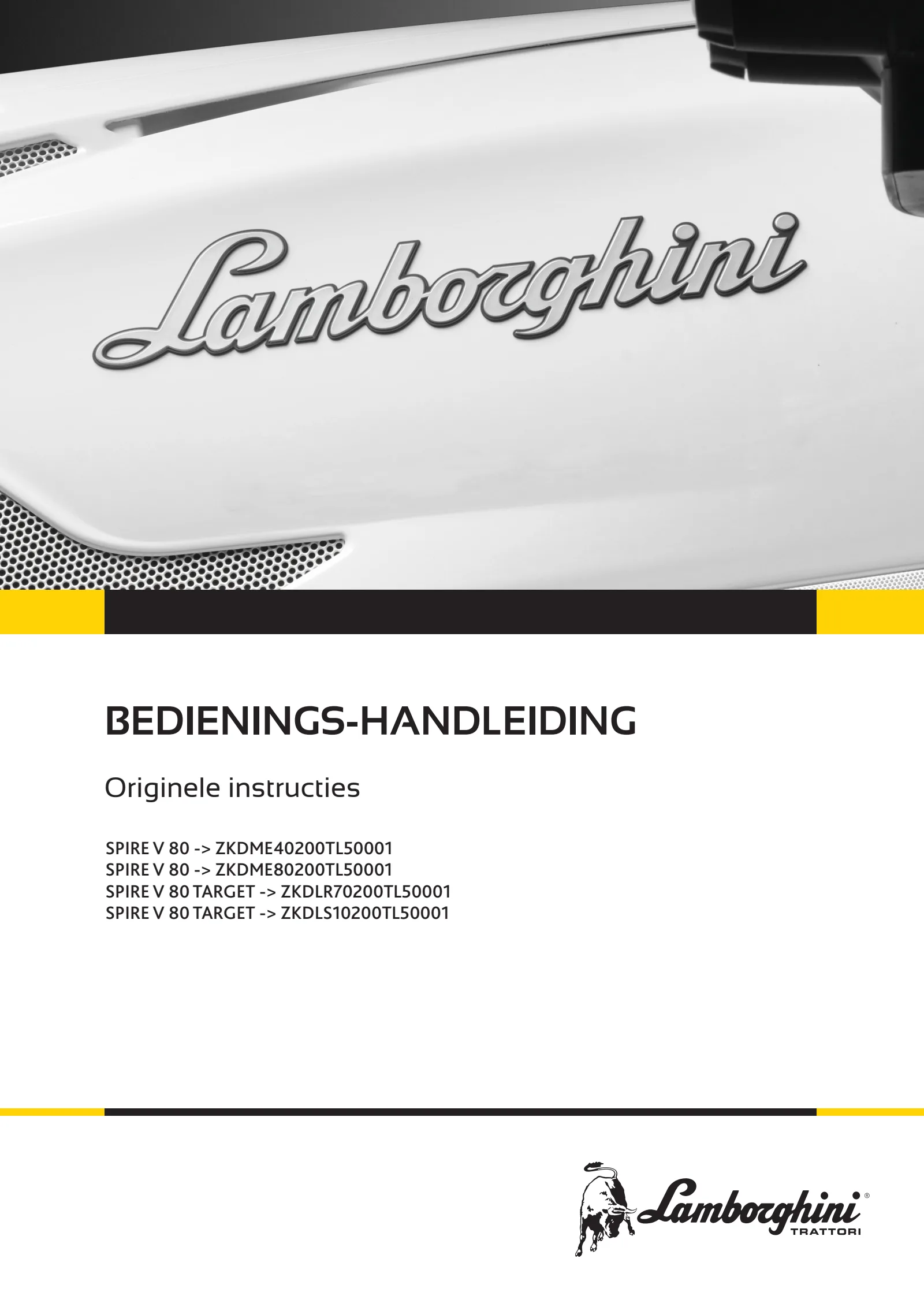 Bedieningshandleiding: SPIRE V 80 → ZKDME40200TL50001