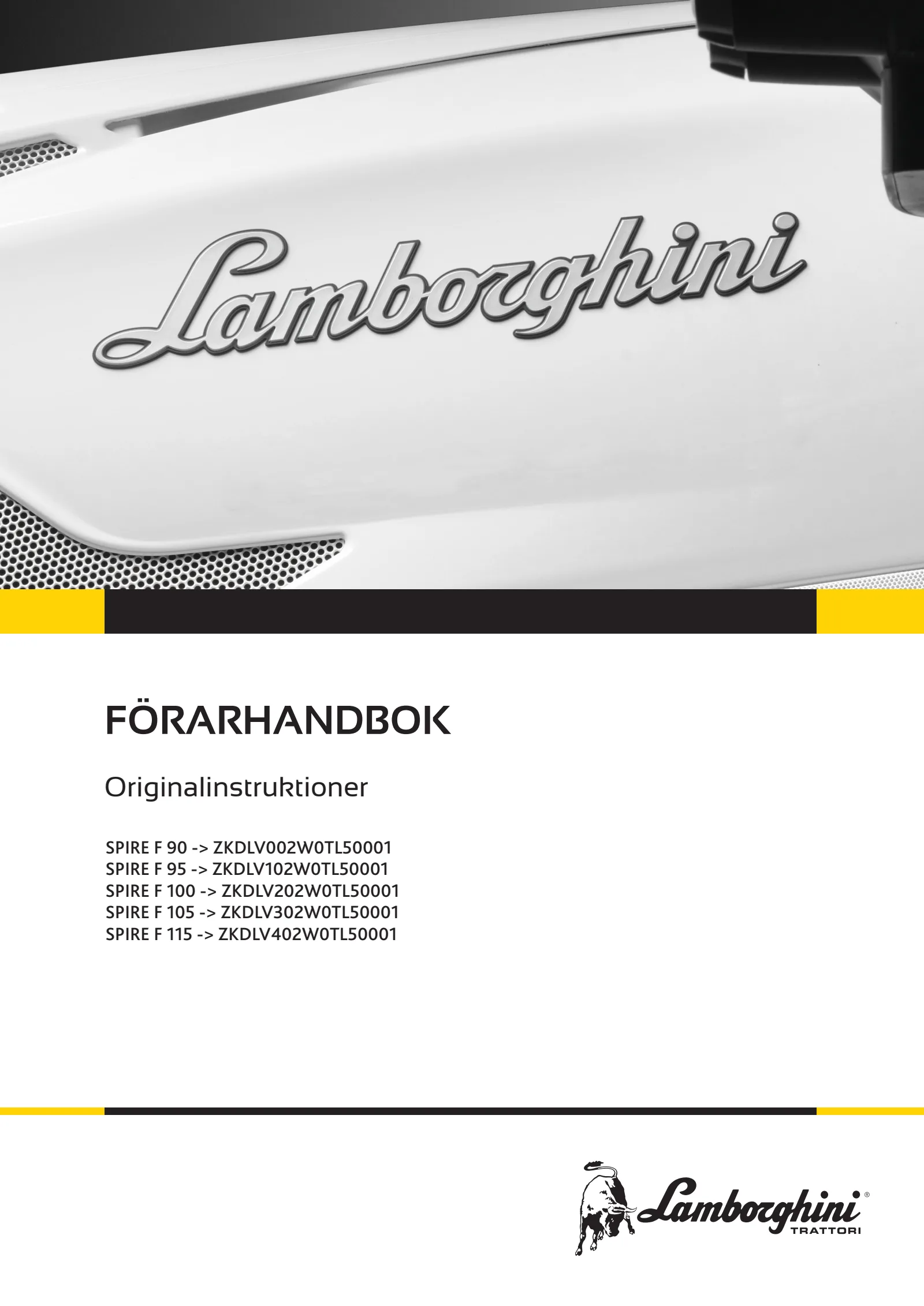 Förarhandbok: SPIRE F 90 → ZKDLV002W0TL50001