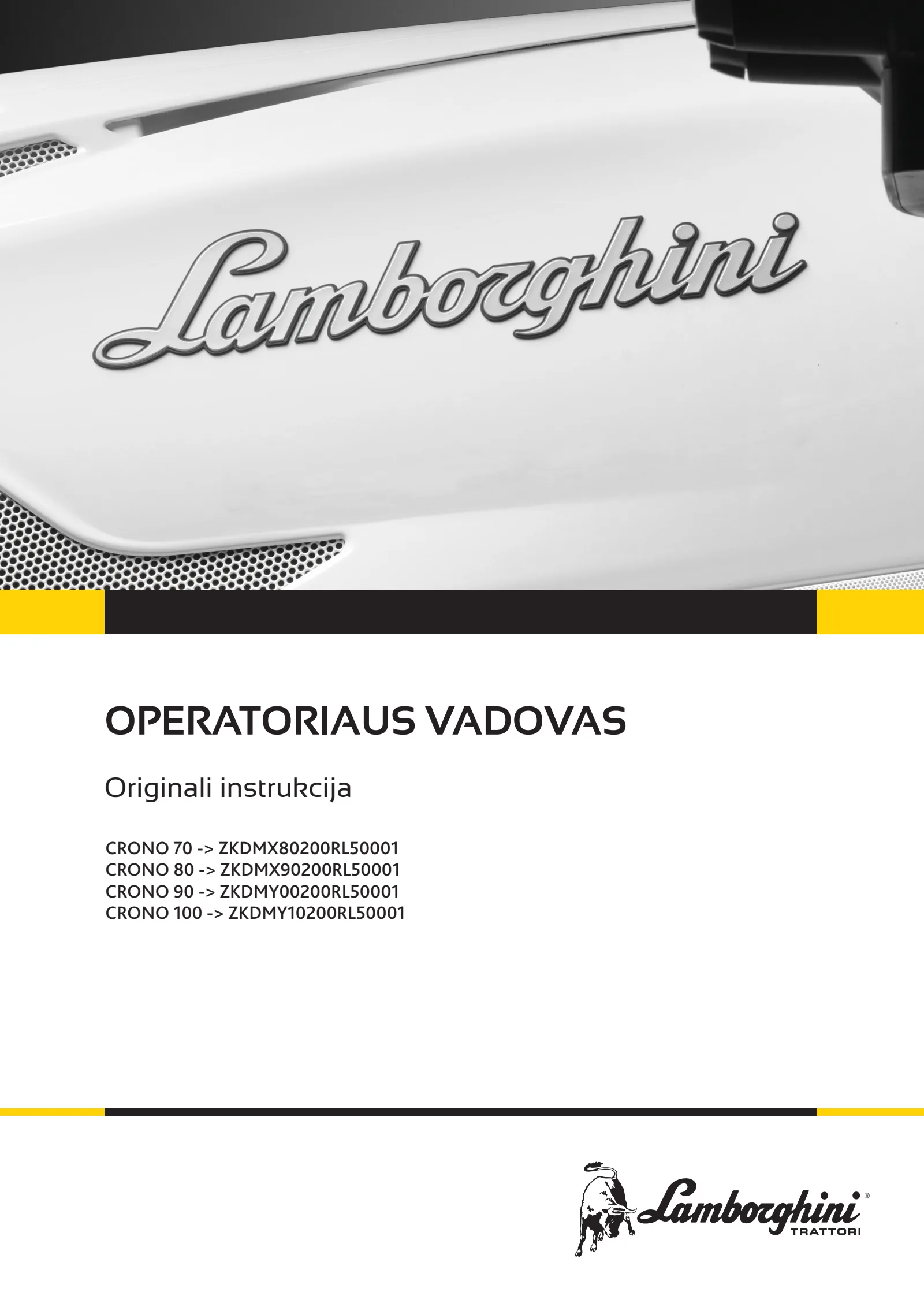 Operatoriaus vadovas: CRONO 70 → ZKDMX80200RL50001 – manual cover