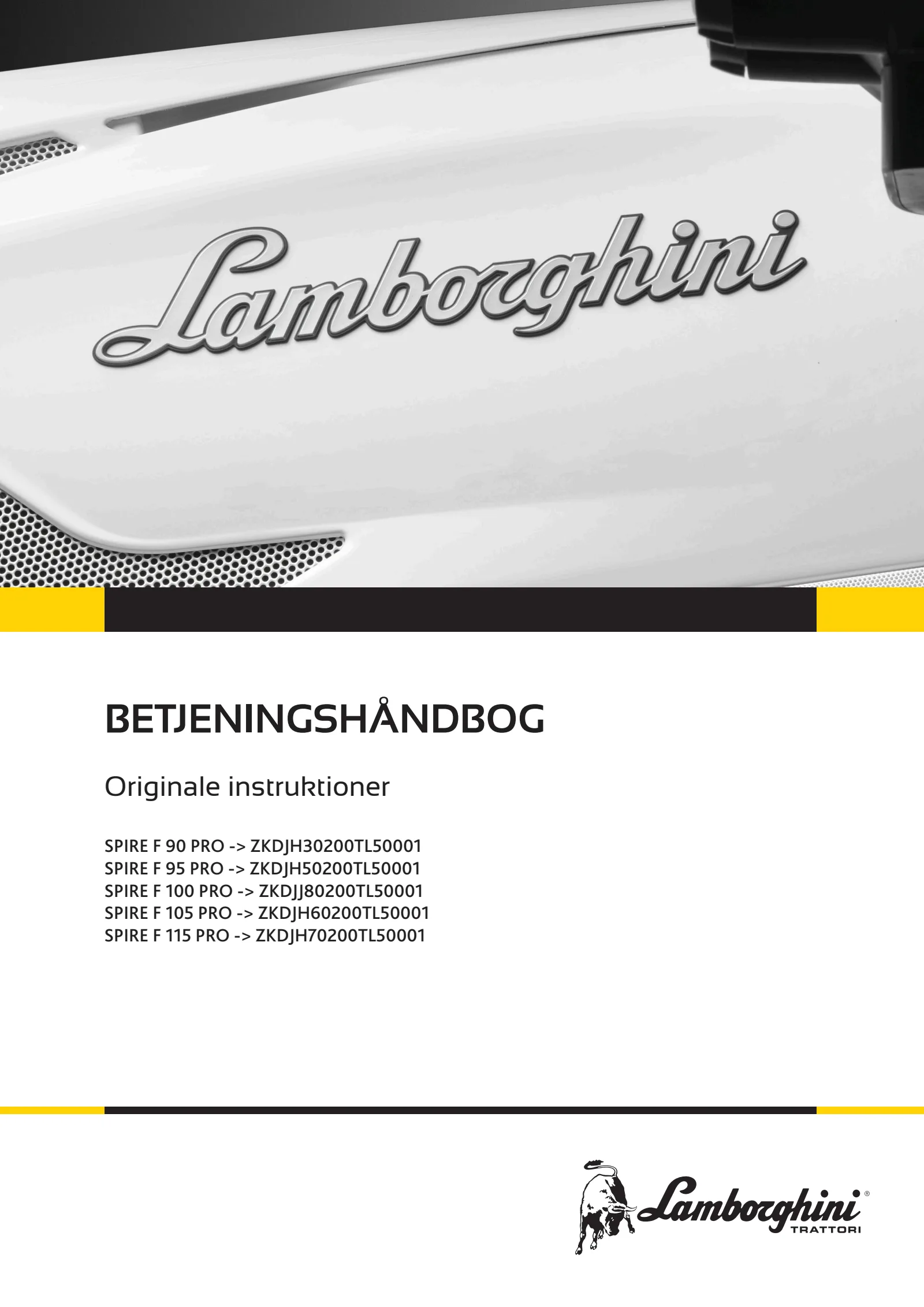 Betjeningshåndbog: SPIRE F 90 PRO → ZKDJH30200TL50001