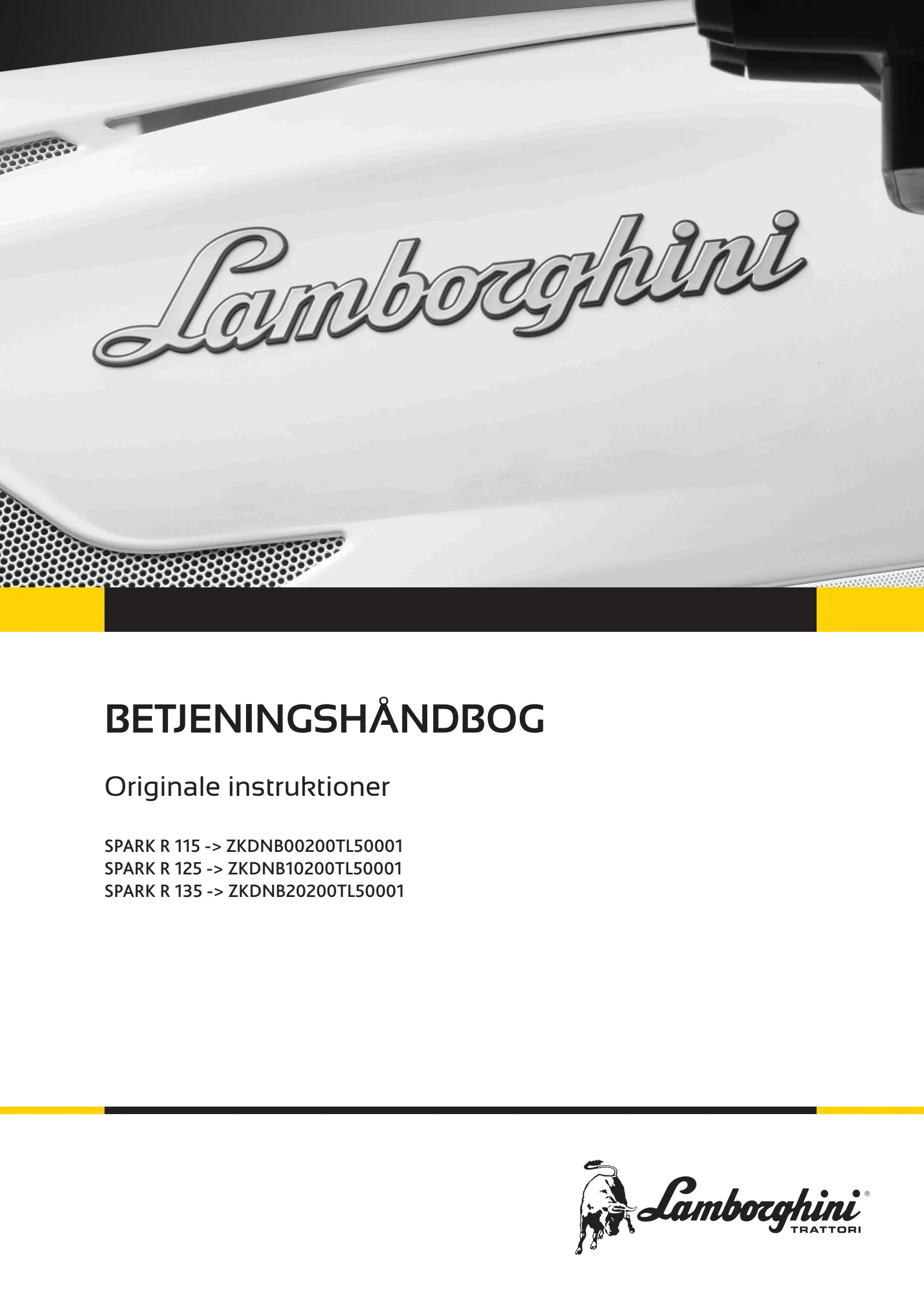 Betjeningshåndbog: SPARK R 115 → ZKDNB00200TL50001