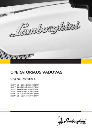 Operatoriaus vadovas: SPRINT 50 → ZKDNG30200TL50001 – manual cover