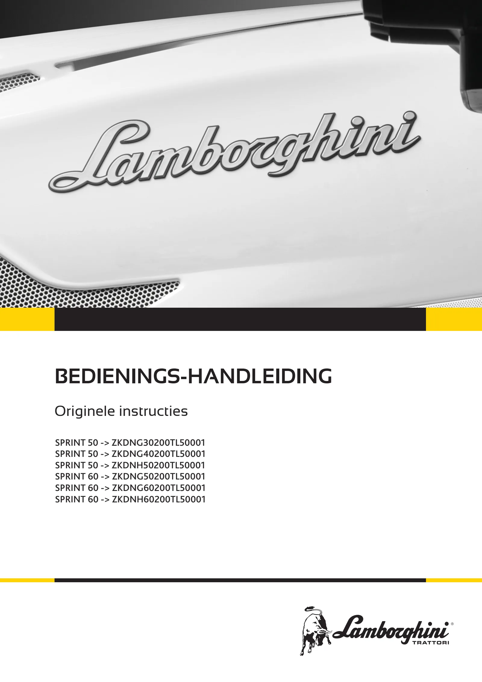 Bedieningshandleiding: SPRINT 50 → ZKDNG30200TL50001