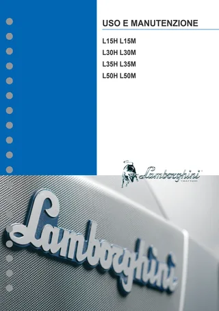 Manuale operatore: L15H L15M – manual cover