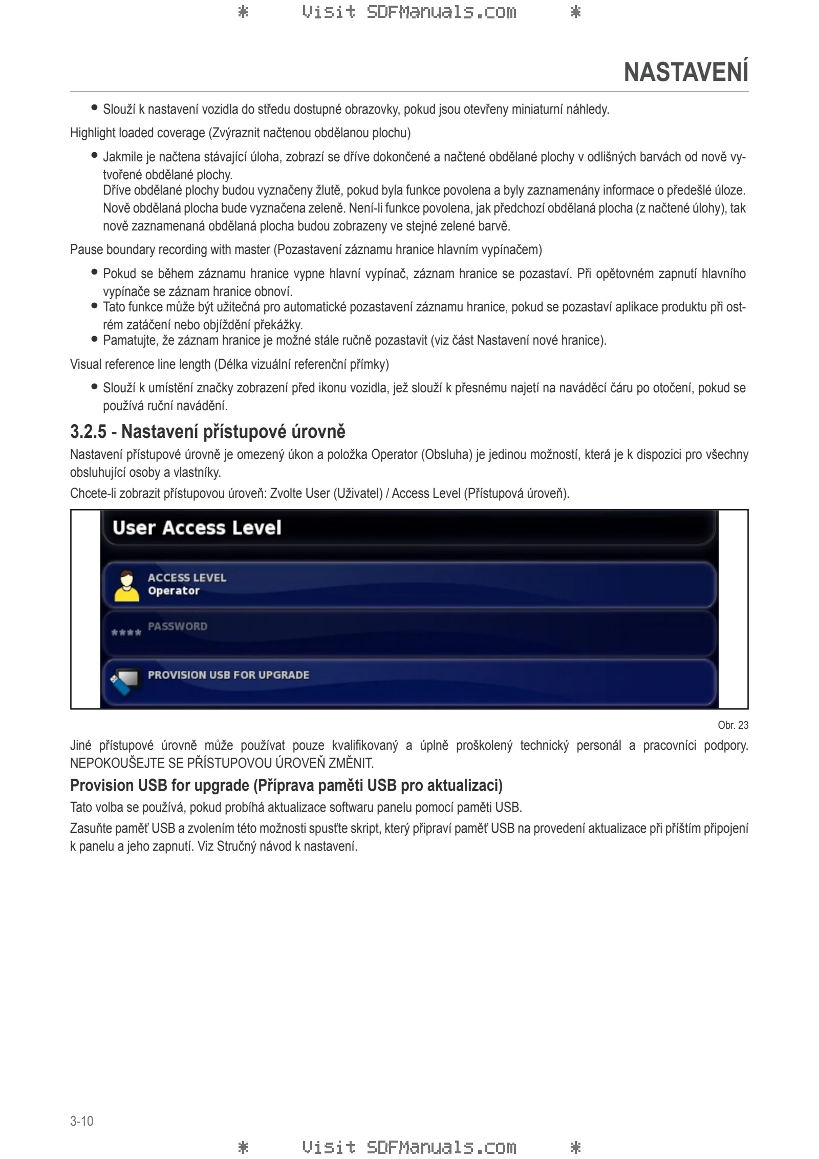 Návod k obsluze: Performance Steering – sample manual page 1