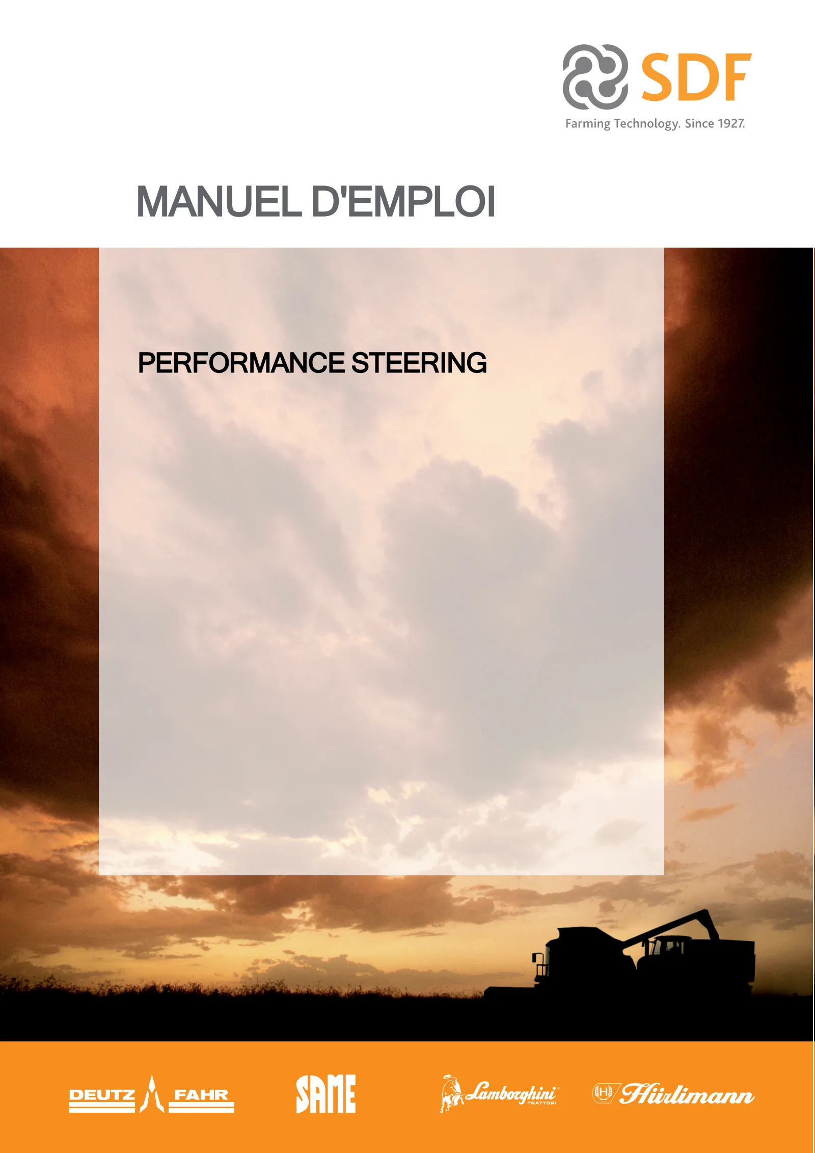 Manuel de l'utilisateur: Performance Steering – manual cover
