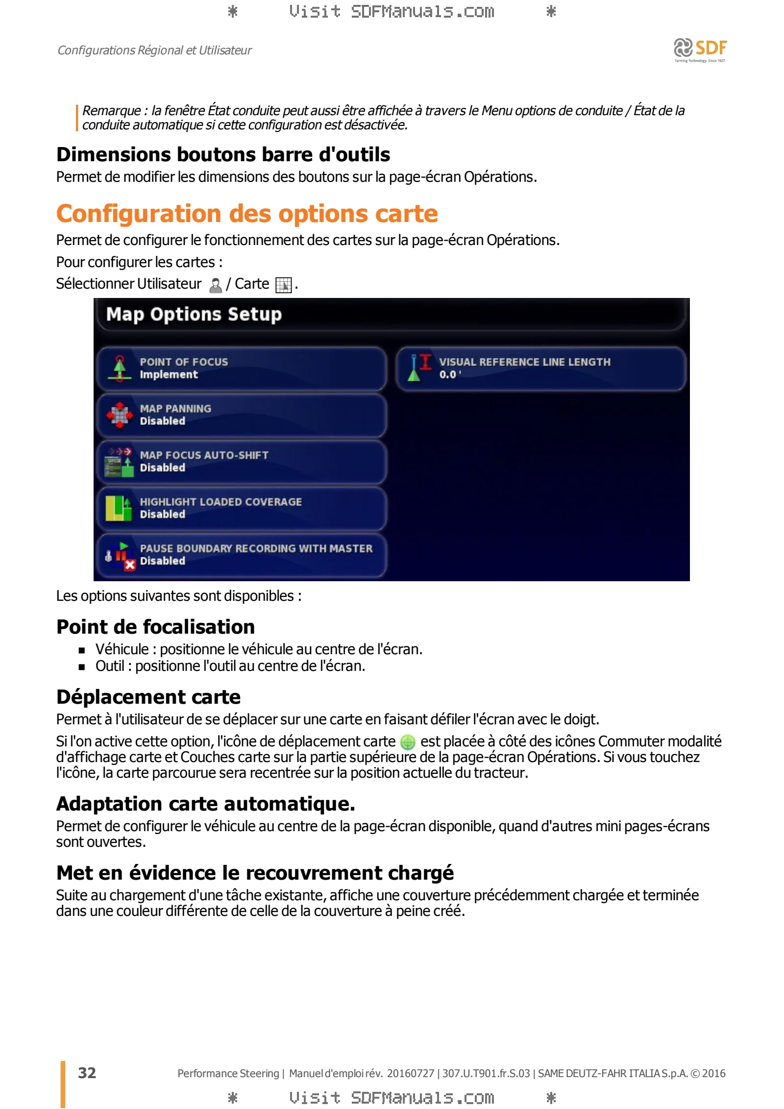 Manuel de l'utilisateur: Performance Steering – sample manual page 1