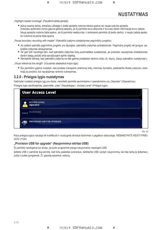 Operatoriaus vadovas: Performance Steering – sample manual page 1