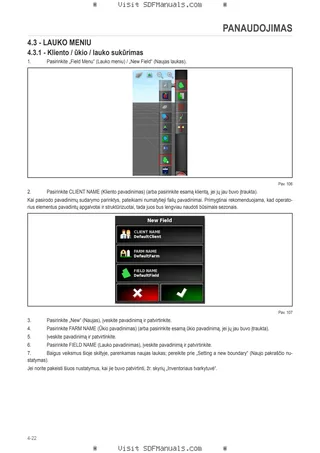 Operatoriaus vadovas: Performance Steering – sample manual page 3