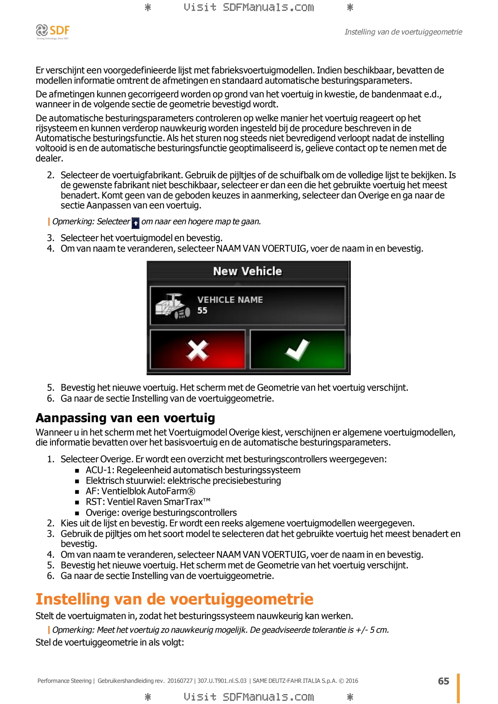 Bedieningshandleiding: Performance Steering – sample manual page 2