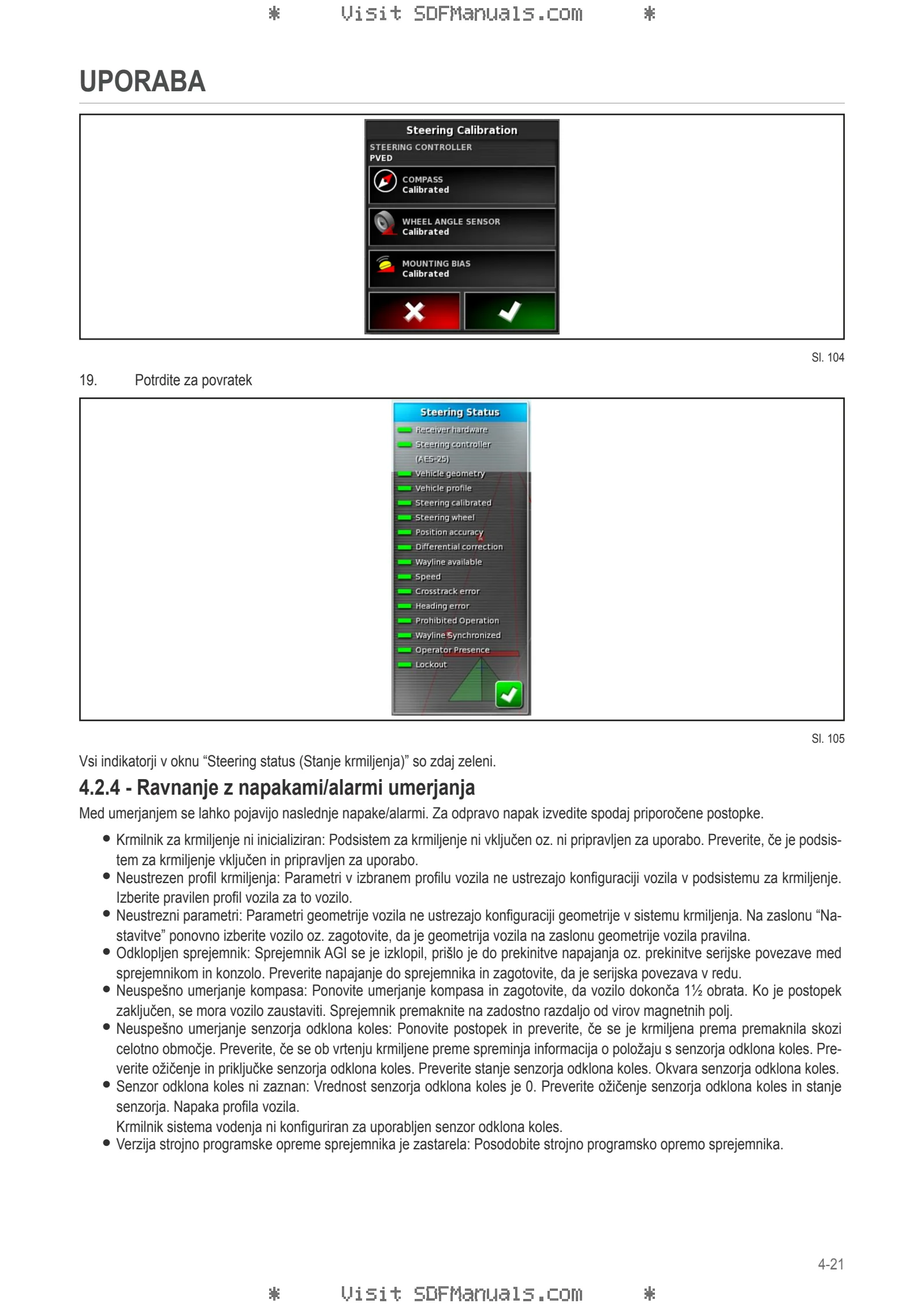 Uporabniški priročnik: Performance Steering – sample manual page 3