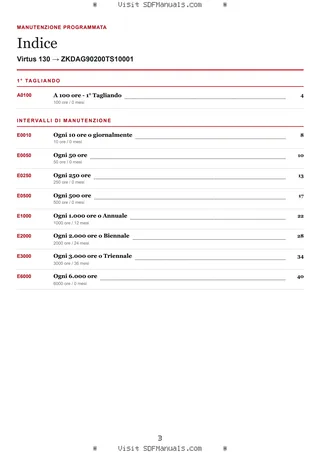 Manutenzione programmata: Virtus 130 → ZKDAG90200TS10001 – maintenance schedule sample