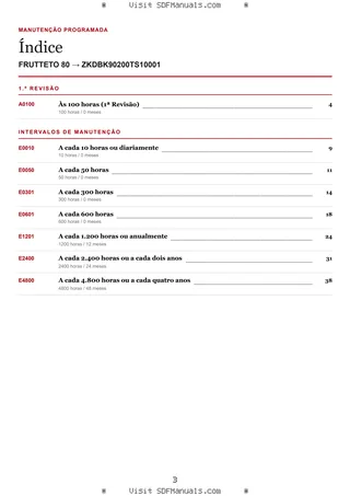 Manutenção programada: FRUTTETO 80 → ZKDBK90200TS10001 – maintenance schedule sample