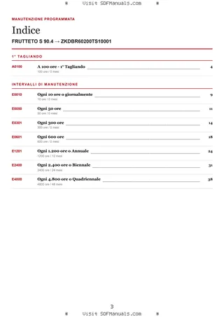 Manutenzione programmata: FRUTTETO S 90.4 → ZKDBR60200TS10001 – maintenance schedule sample