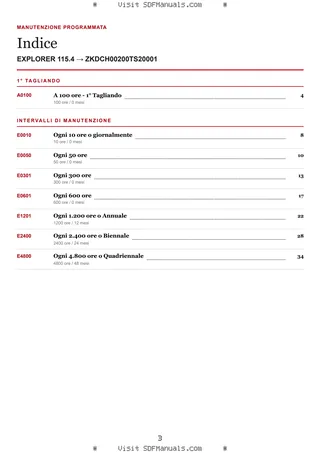 Manutenzione programmata: EXPLORER 115.4 → ZKDCH00200TS20001 – maintenance schedule sample