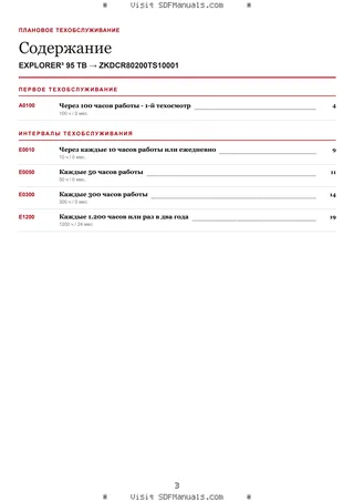 Плановое техобслуживание: EXPLORER³ 95 TB → ZKDCR80200TS10001 – maintenance schedule sample