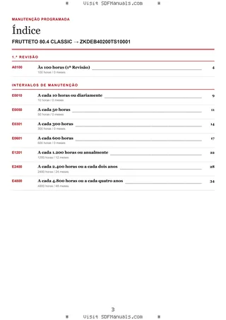 Manutenção programada: FRUTTETO 80.4 CLASSIC → ZKDEB40200TS10001 – maintenance schedule sample