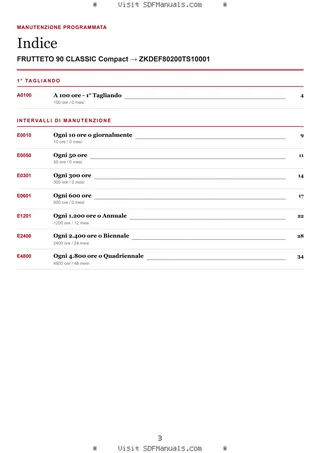 Manutenzione programmata: FRUTTETO 90 CLASSIC Compact → ZKDEF80200TS10001 – maintenance schedule sample