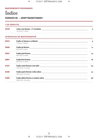 Mantenimiento programado: DORADO 80 → ZKDFY60200TS50001 – maintenance schedule sample