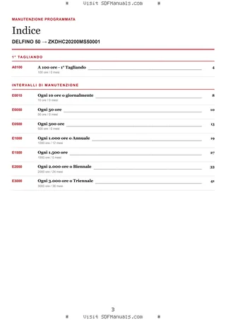 Manutenzione programmata: DELFINO 50 → ZKDHC20200MS50001 – maintenance schedule sample