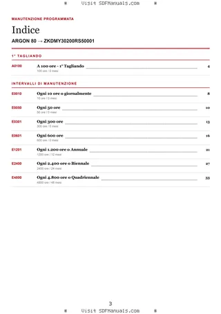 Manutenzione programmata: ARGON 80 → ZKDMY30200RS50001 – maintenance schedule sample