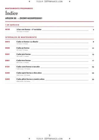 Mantenimiento programado: ARGON 90 → ZKDMY40200RS50001 – maintenance schedule sample