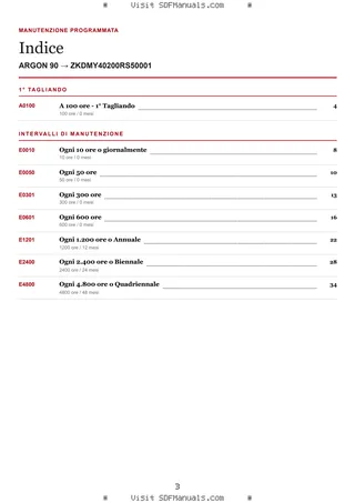 Manutenzione programmata: ARGON 90 → ZKDMY40200RS50001 – maintenance schedule sample
