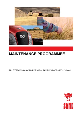 Maintenance programmée: FRUTTETO³ S 80 ACTIVEDRIVE → ZKDP5702W0TS5001 / 15001 – maintenance schedule cover