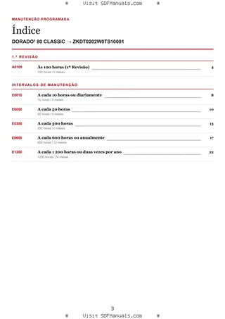 Manutenção programada: DORADO³ 80 CLASSIC → ZKDT0202W0TS10001 – maintenance schedule sample