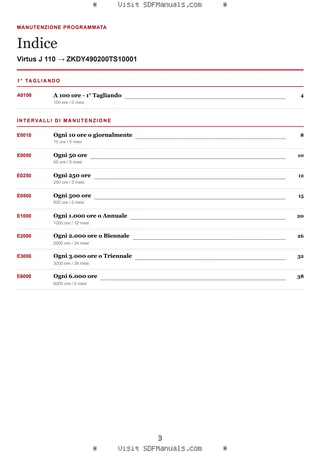 Manutenzione programmata: Virtus J 110 → ZKDY490200TS10001 – maintenance schedule sample
