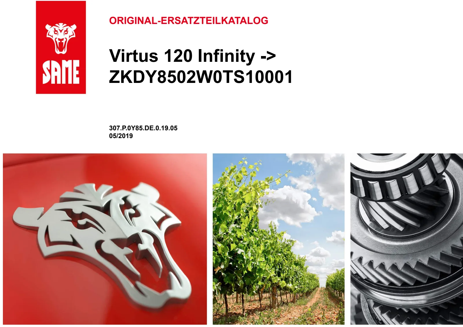 Ersatzteilkatalog: Virtus 120 Infinity → ZKDY8502W0TS10001