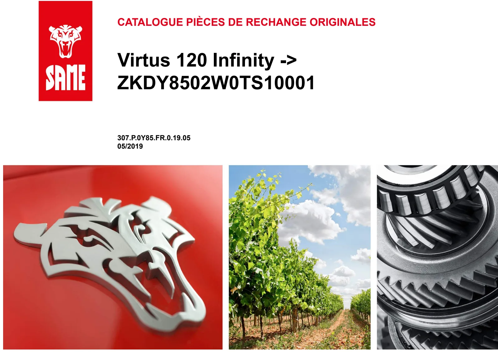 Catalogue de pièces détachées: Virtus 120 Infinity → ZKDY8502W0TS10001