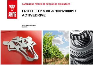 Catalogue de pièces détachées: FRUTTETO³ S 80 ACTIVEDRIVE → ZKDP4502W0TS1001 / 10001 – parts catalogue cover