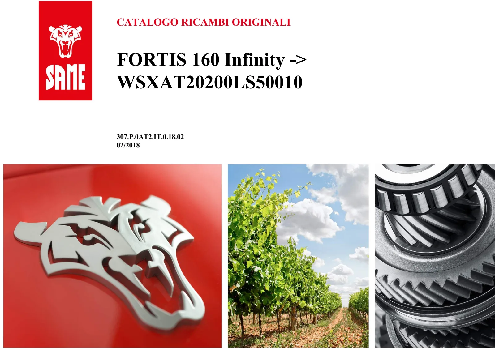 Catalogo ricambi: FORTIS 160 Infinity → WSXAT20200LS50010