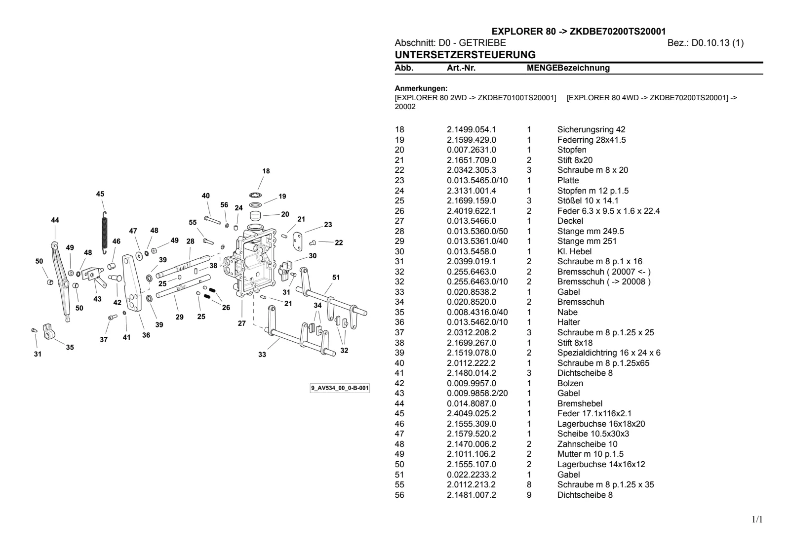 Ersatzteilkatalog: EXPLORER 80 → ZKDBE70200TS20001 – parts catalogue sample 1
